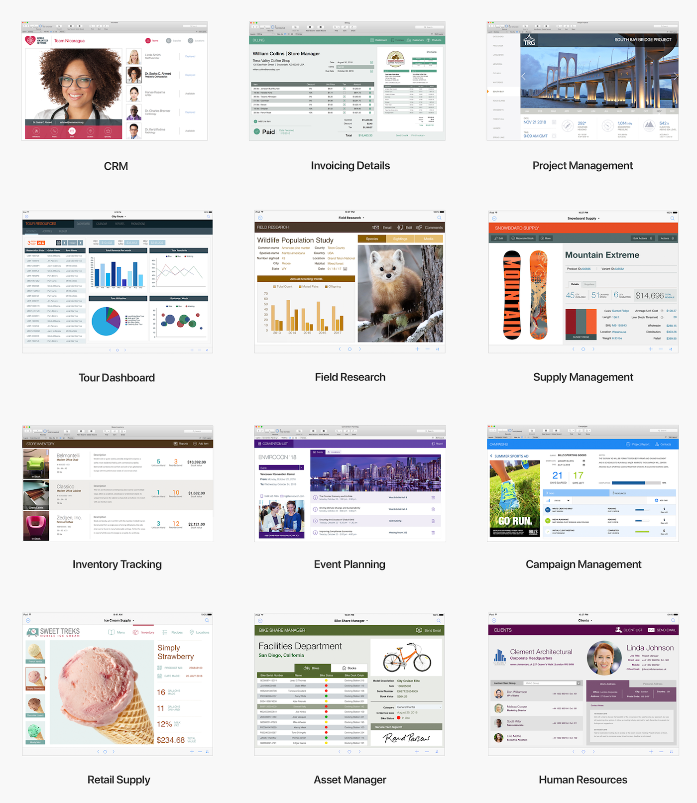 screenshot of Claris FileMaker